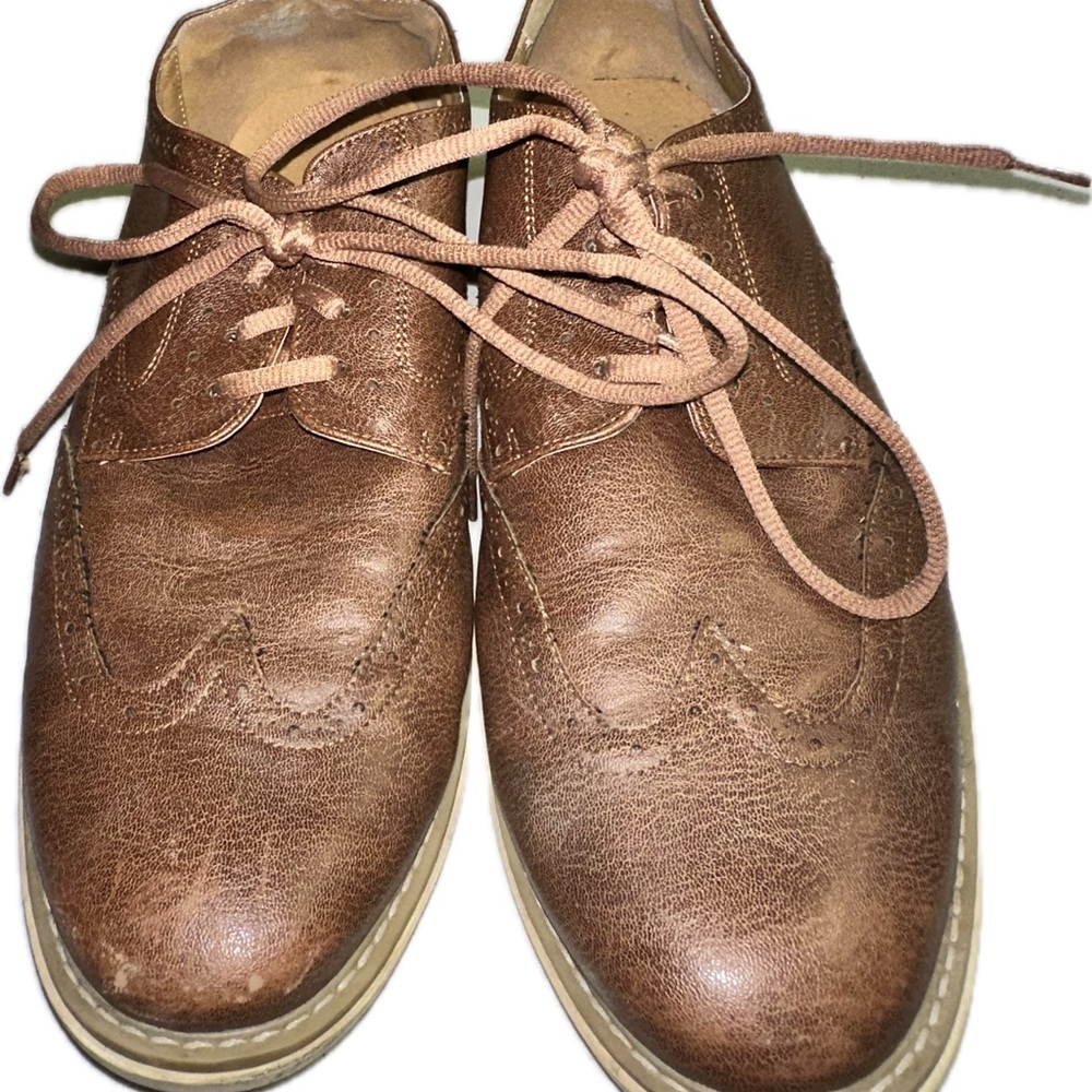Nautica Men’s‎ Size 13 Brown Dress Shoes - Picture 4 of 7